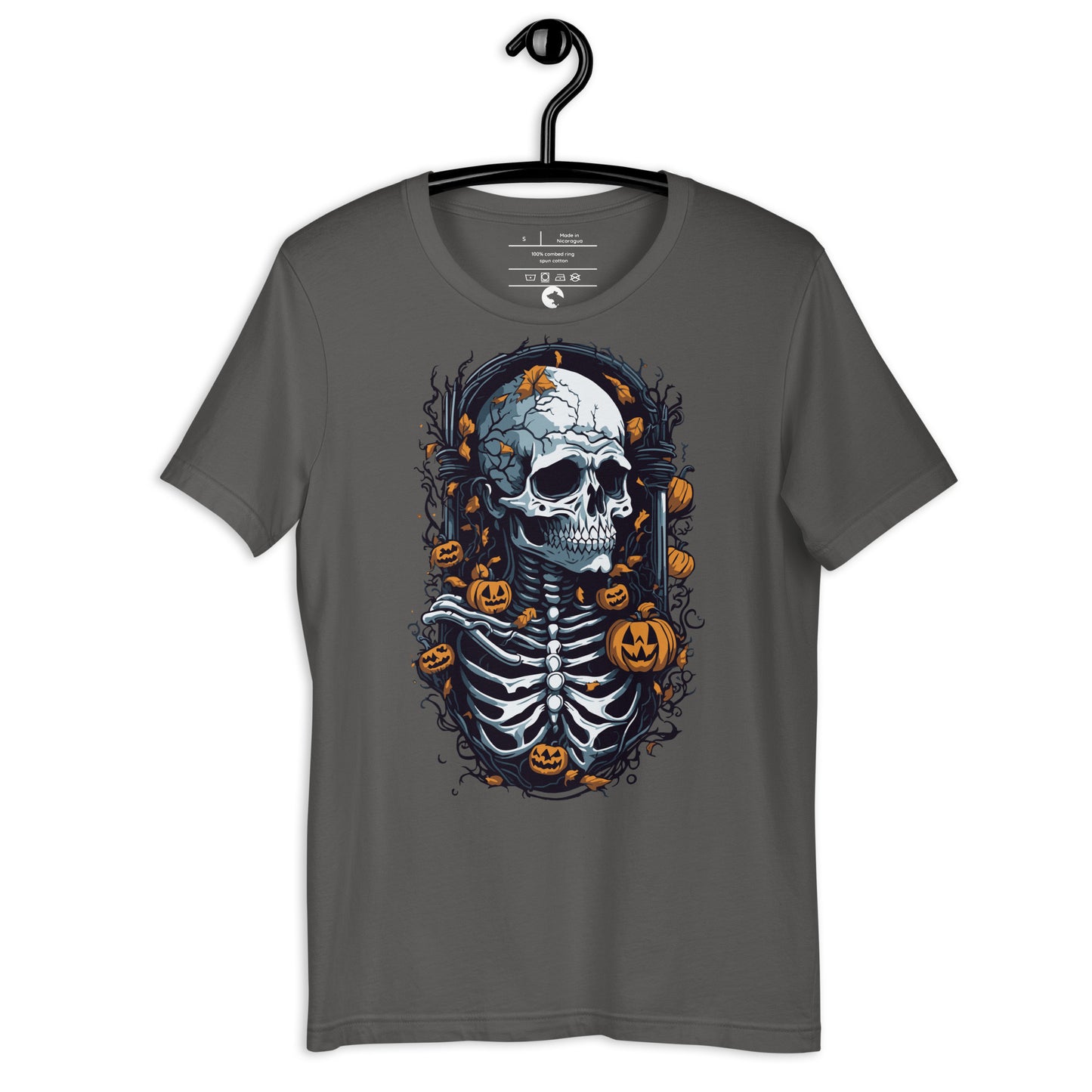 Unisex Skeleton Pumpkin Frame T-Shirt