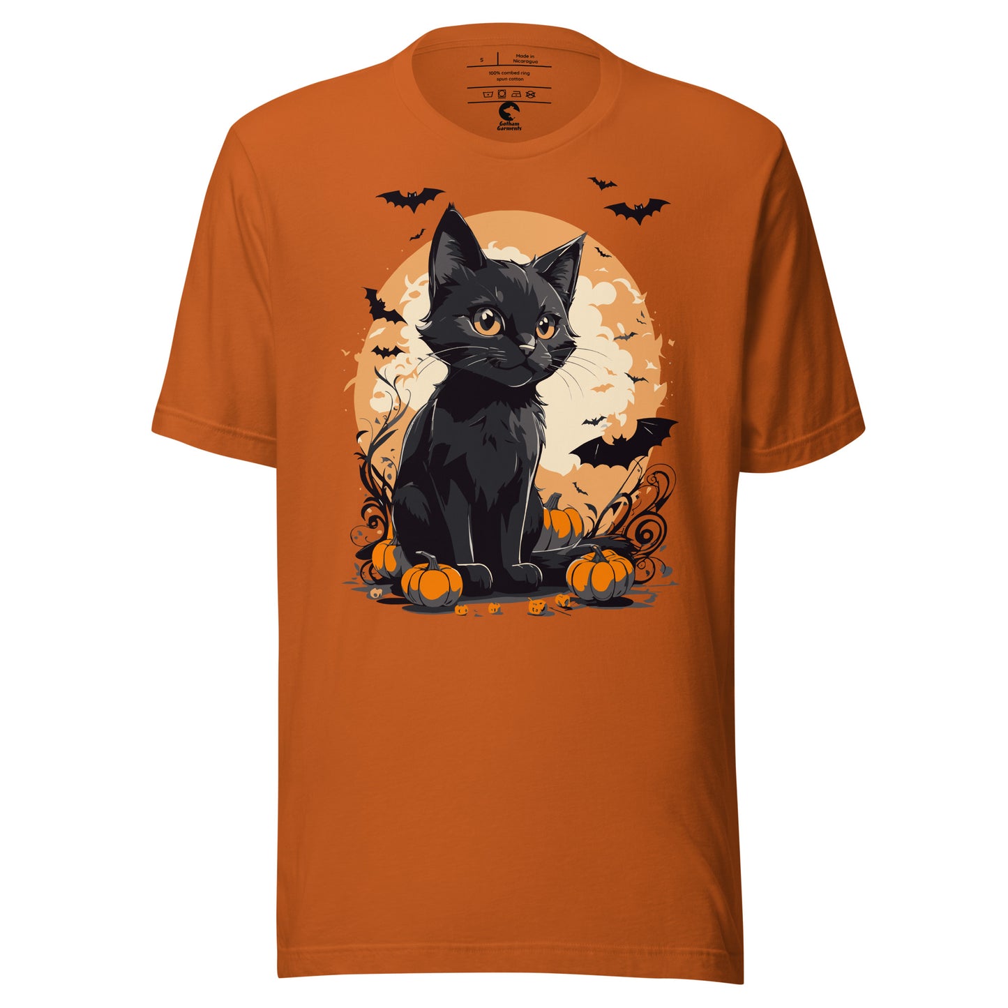 Unisex Black Cat Pumpkin T-Shirt