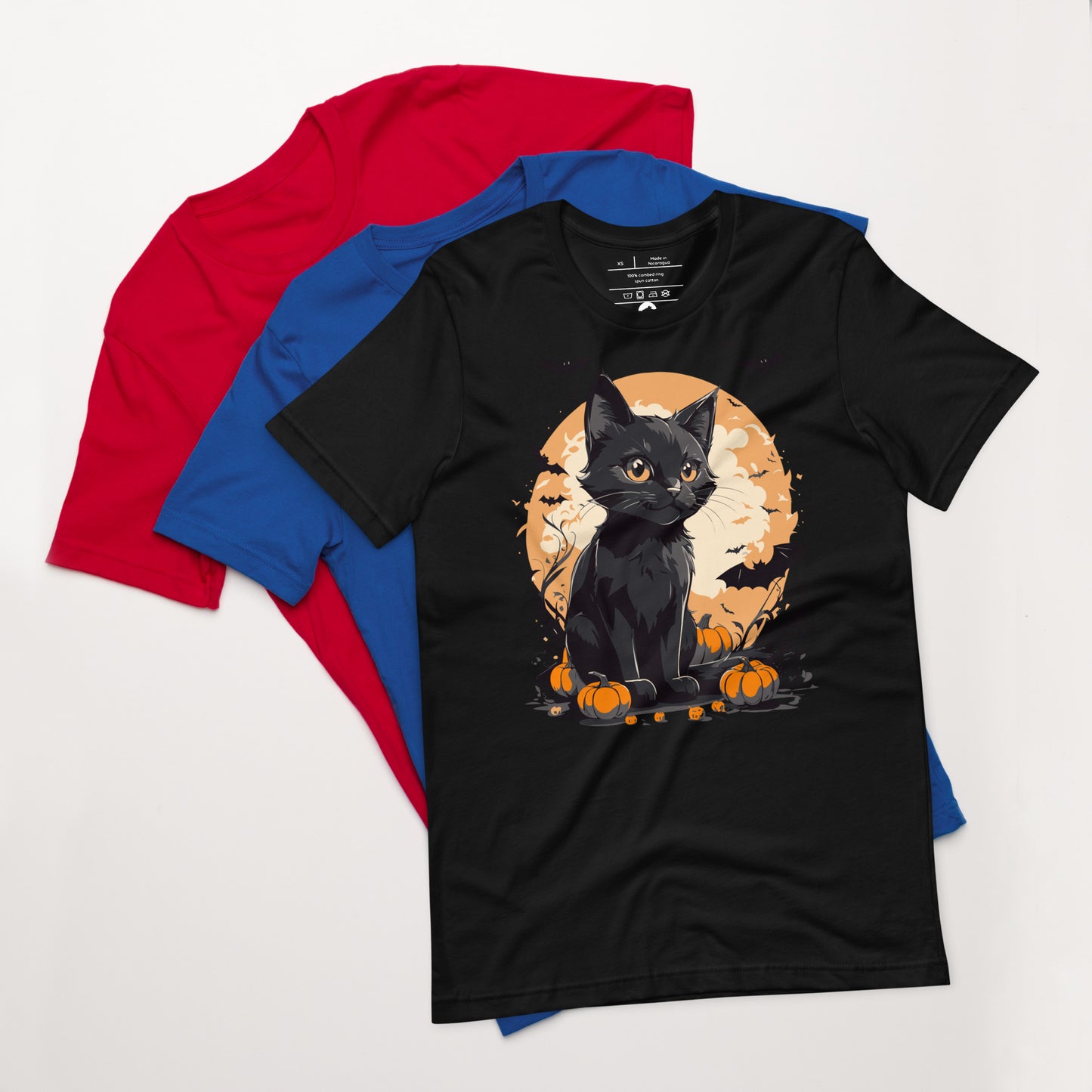 Unisex Black Cat Pumpkin T-Shirt