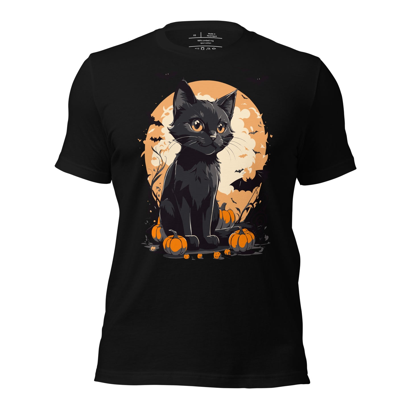 Unisex Black Cat Pumpkin T-Shirt