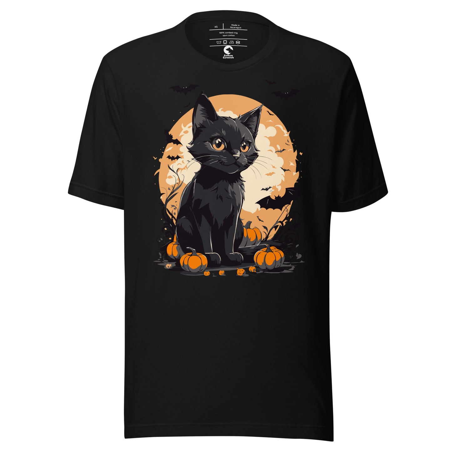 Unisex Black Cat Pumpkin T-Shirt