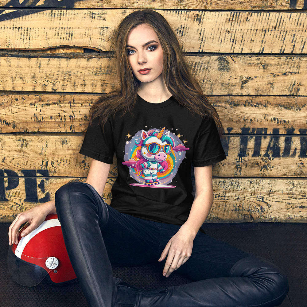 Unisex Skating Unicorn T-Shirt