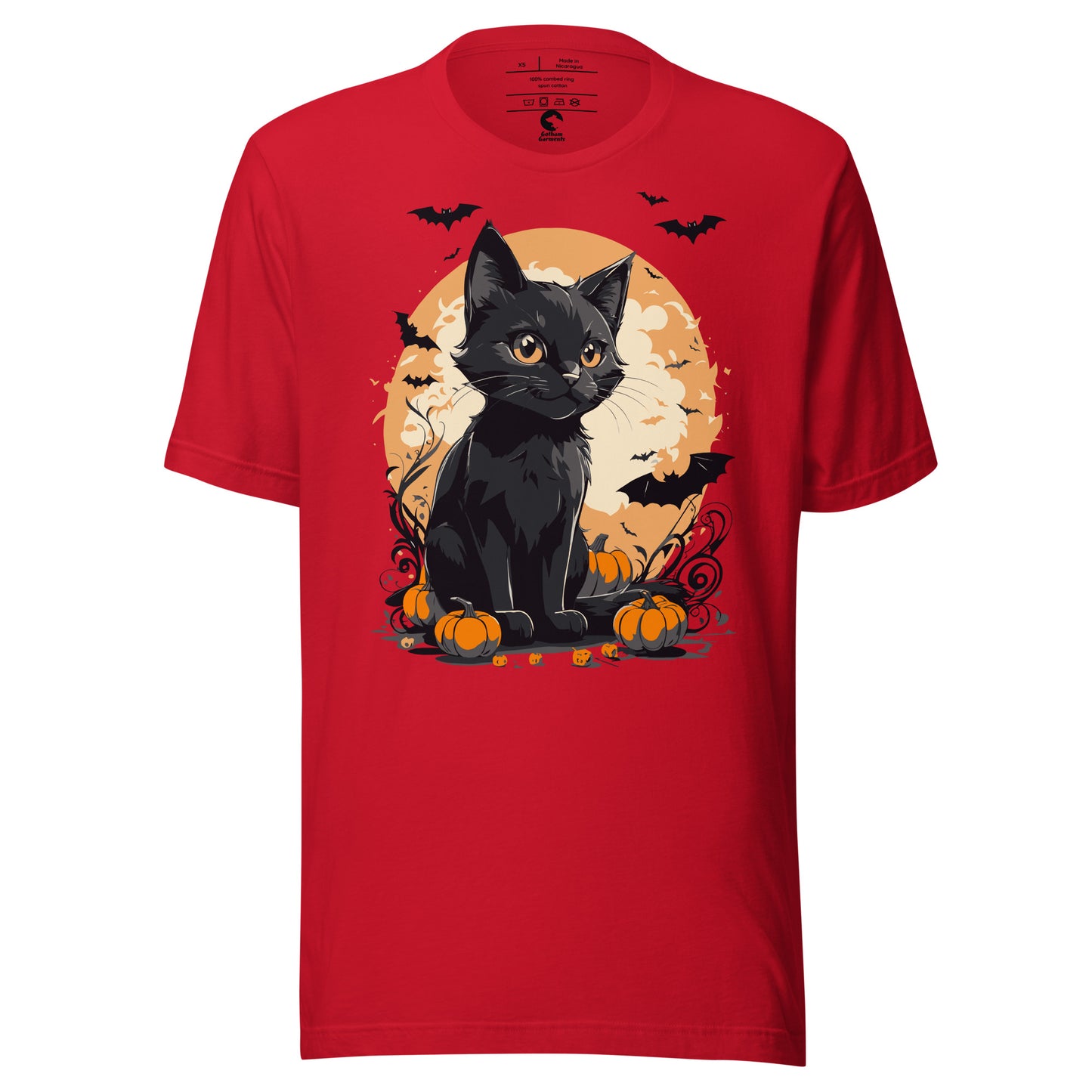 Unisex Black Cat Pumpkin T-Shirt