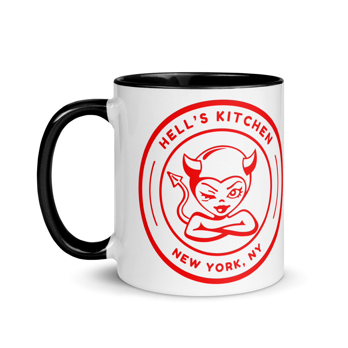 Hell's Kitchen Devil Girl Mug with Color Inside