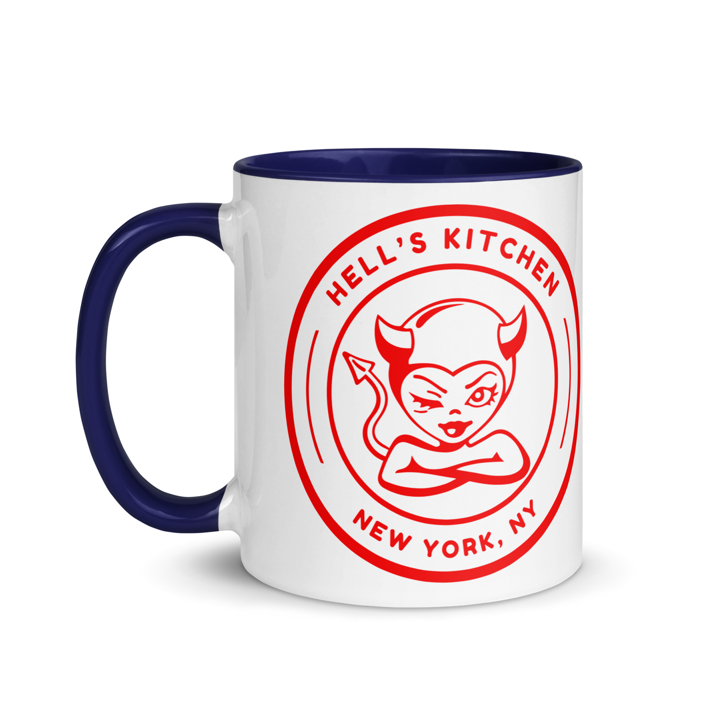Hell's Kitchen Devil Girl Mug with Color Inside
