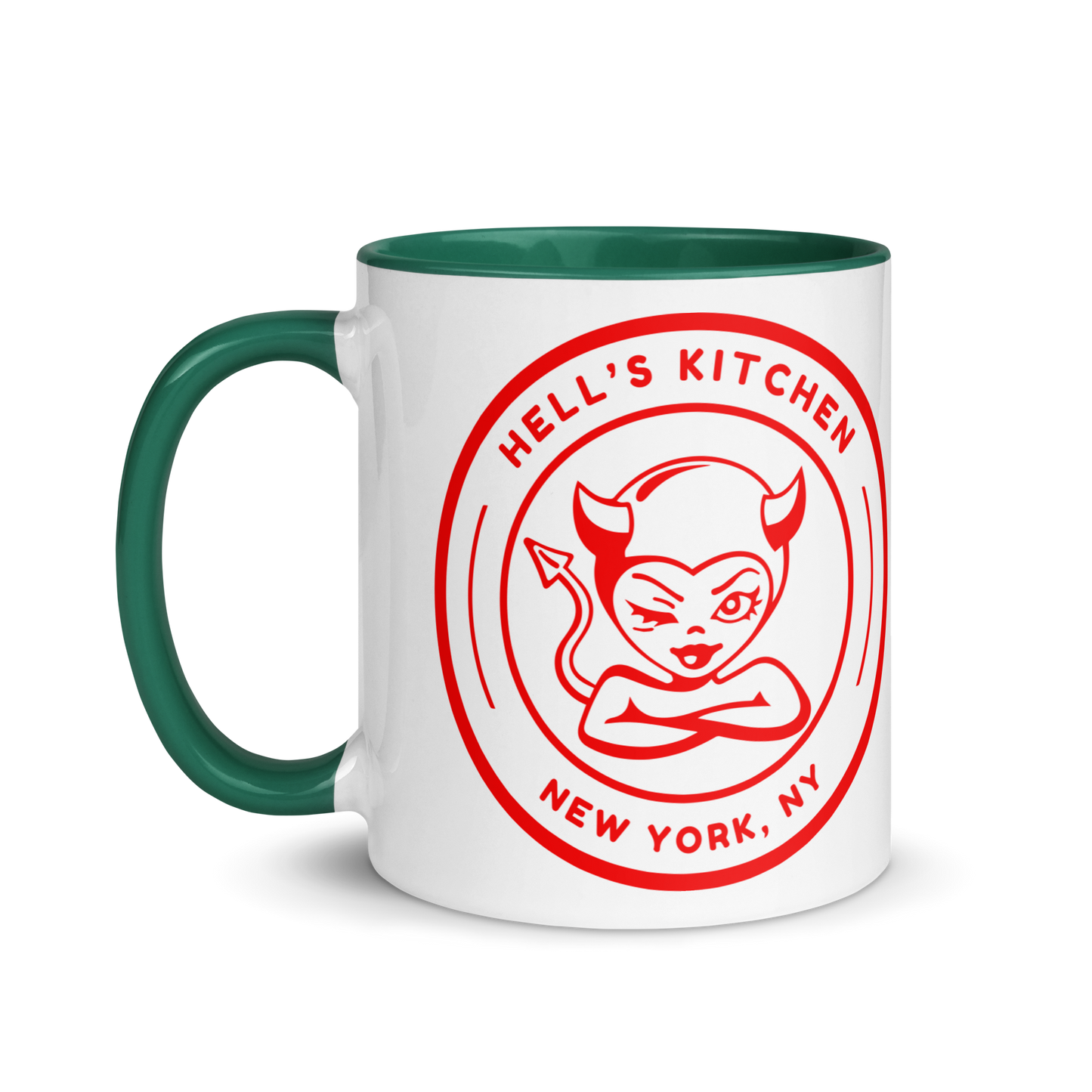 Hell's Kitchen Devil Girl Mug with Color Inside