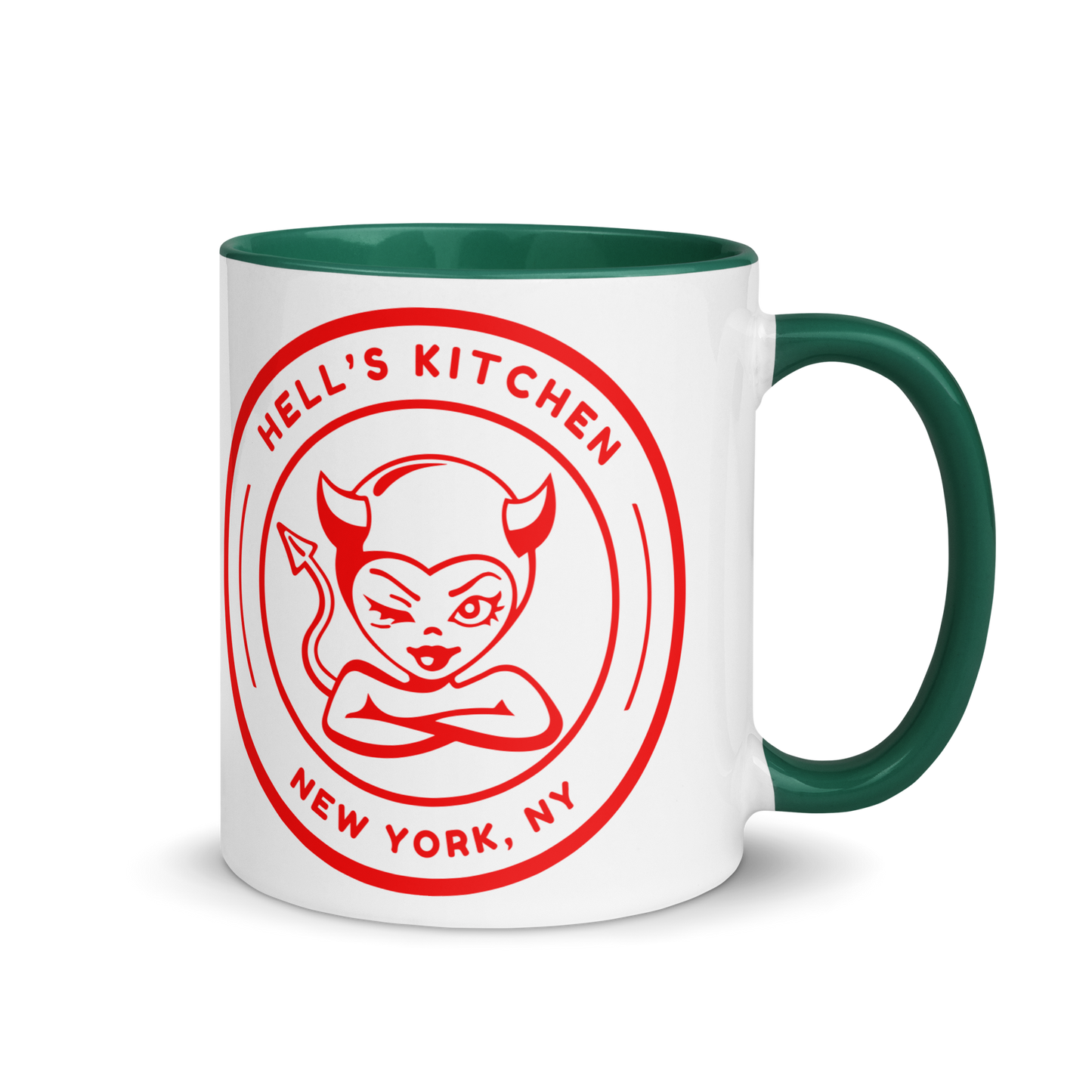 Hell's Kitchen Devil Girl Mug with Color Inside