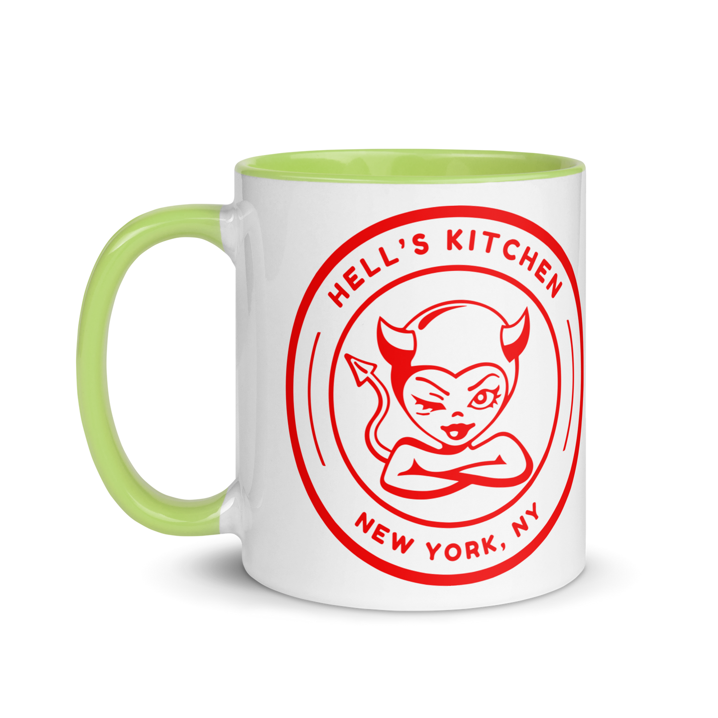 Hell's Kitchen Devil Girl Mug with Color Inside