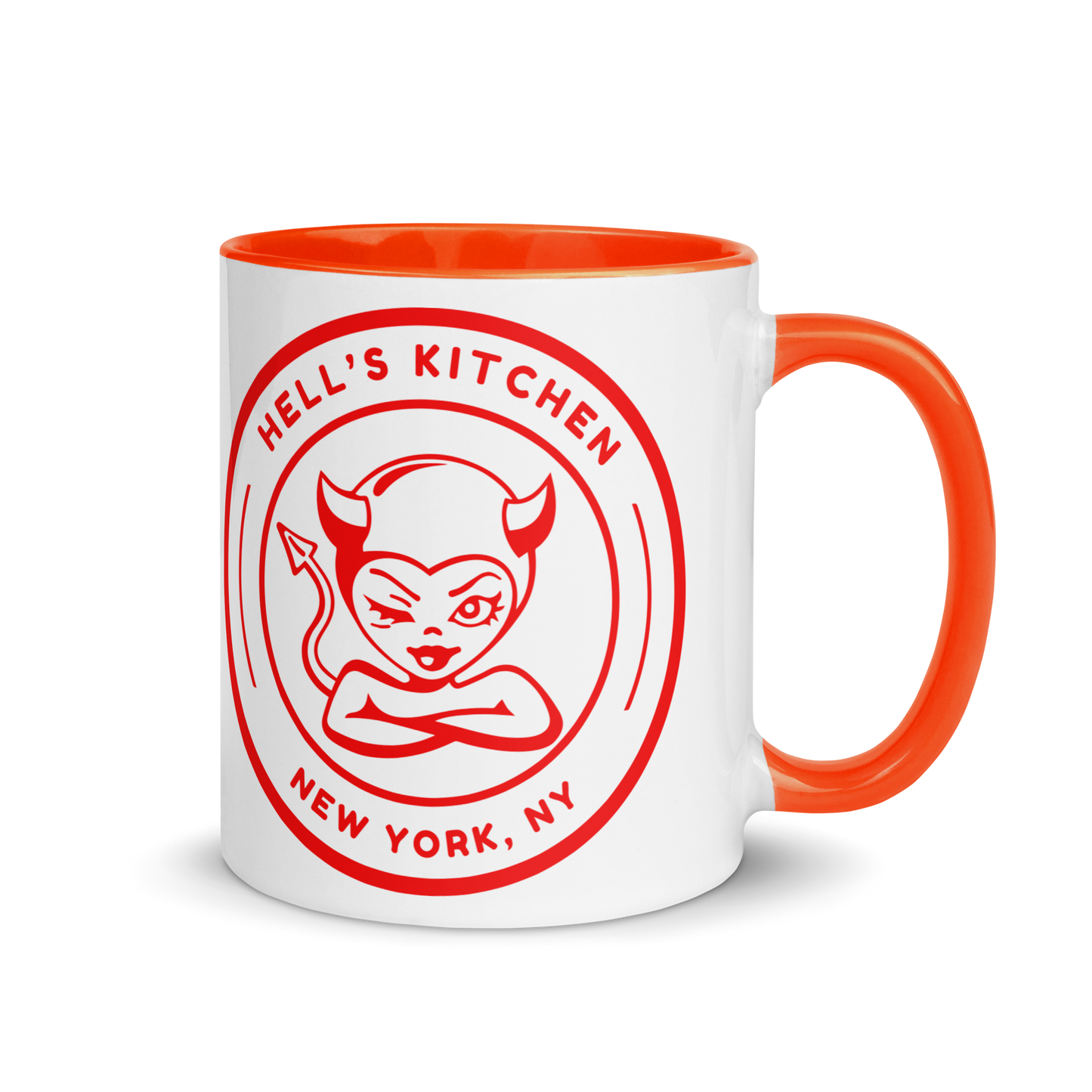 Hell's Kitchen Devil Girl Mug with Color Inside