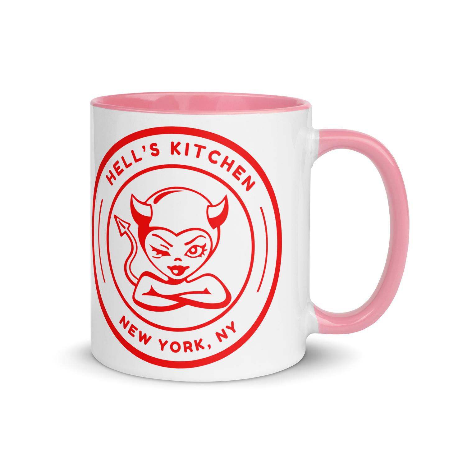 Hell's Kitchen Devil Girl Mug with Color Inside
