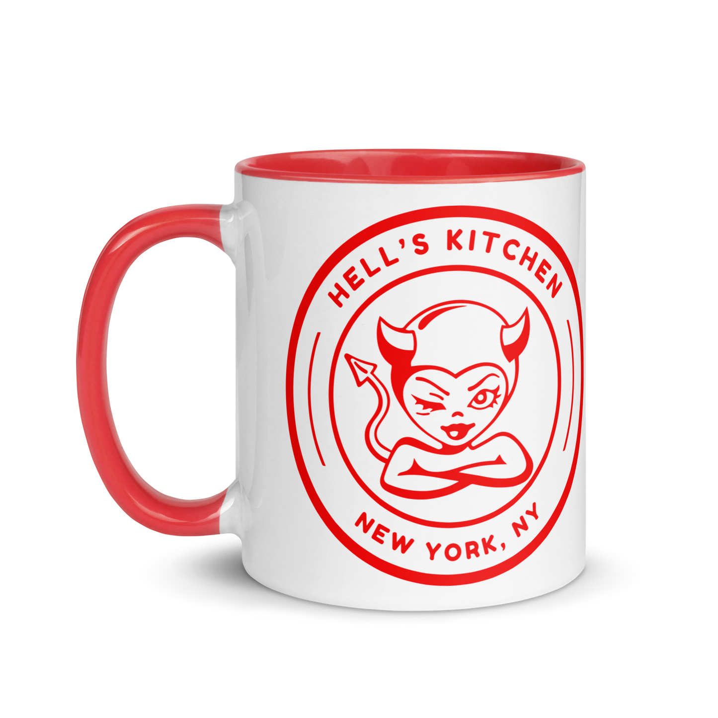 Hell's Kitchen Devil Girl Mug with Color Inside