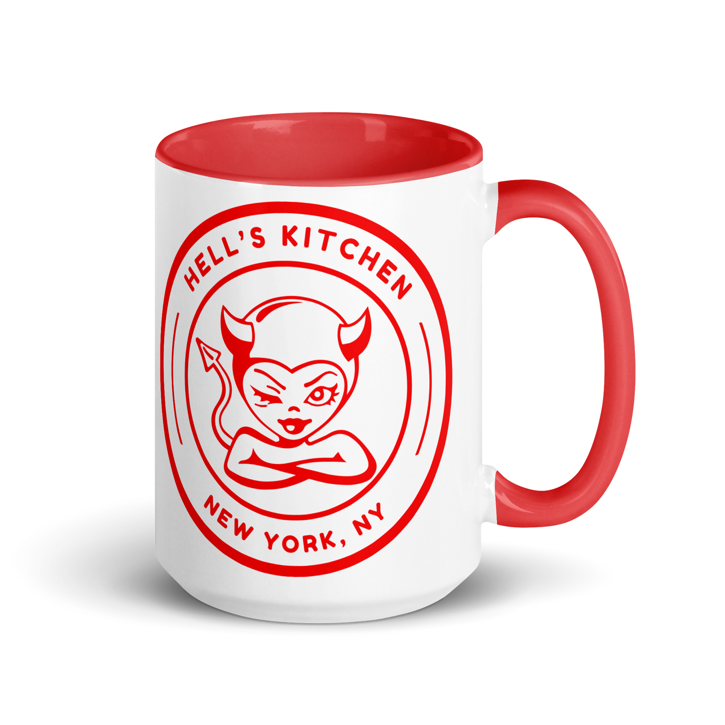 Hell's Kitchen Devil Girl Mug with Color Inside